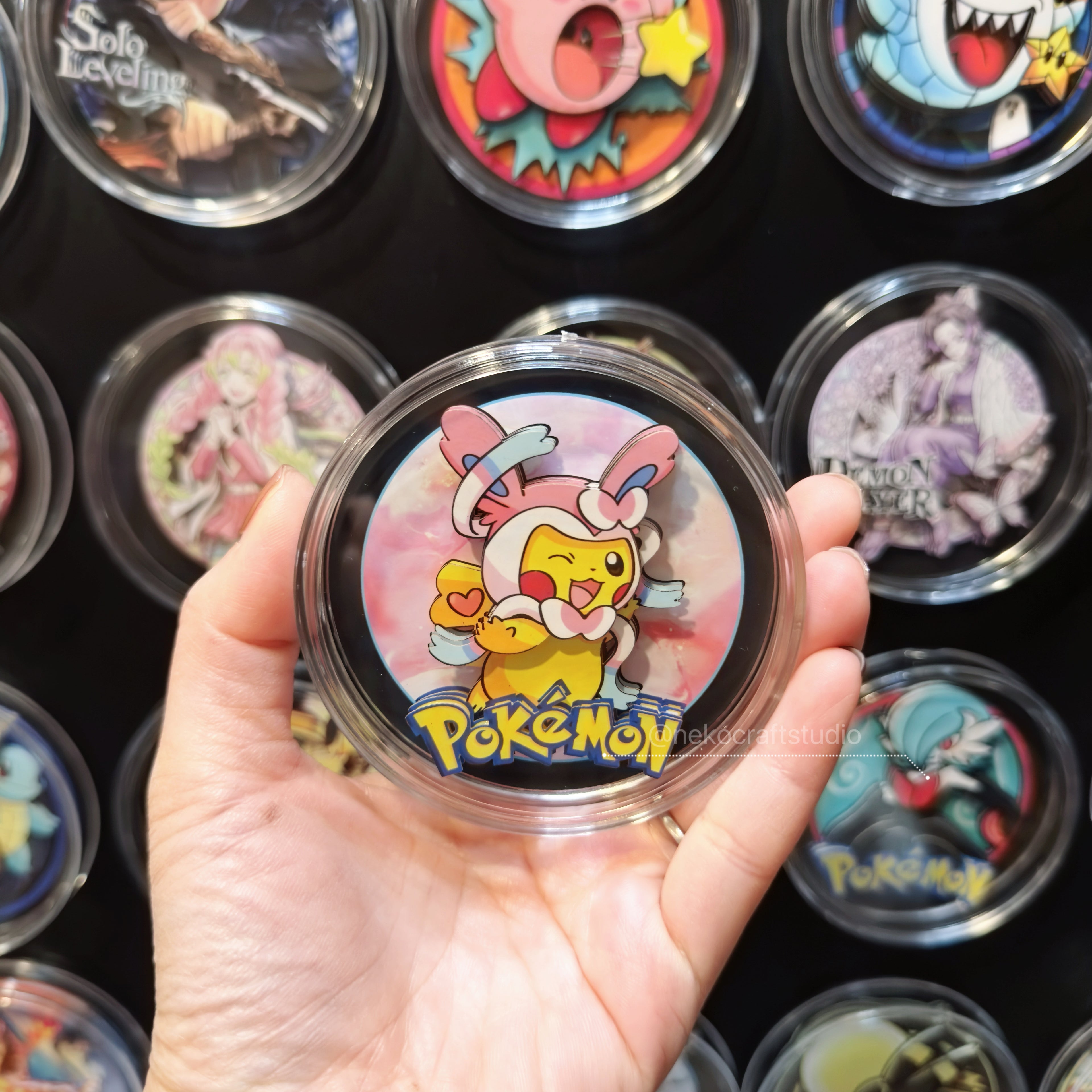 Pokemon- Pikachu cosplay Sylveon - Paper Cut Magnet