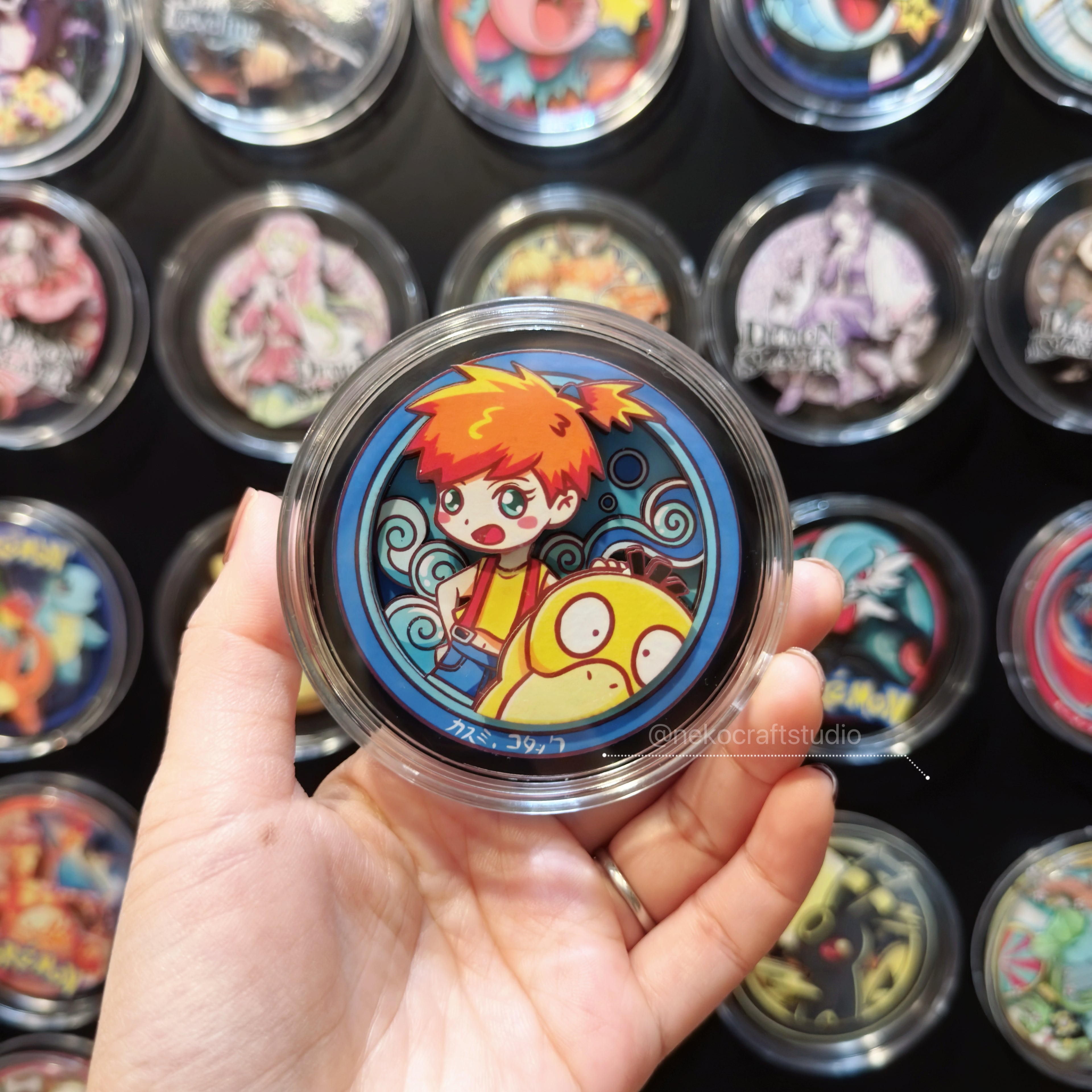 Pokemon Masters Trainer- Misty ＆ Psyduck - Paper Cut Magnet