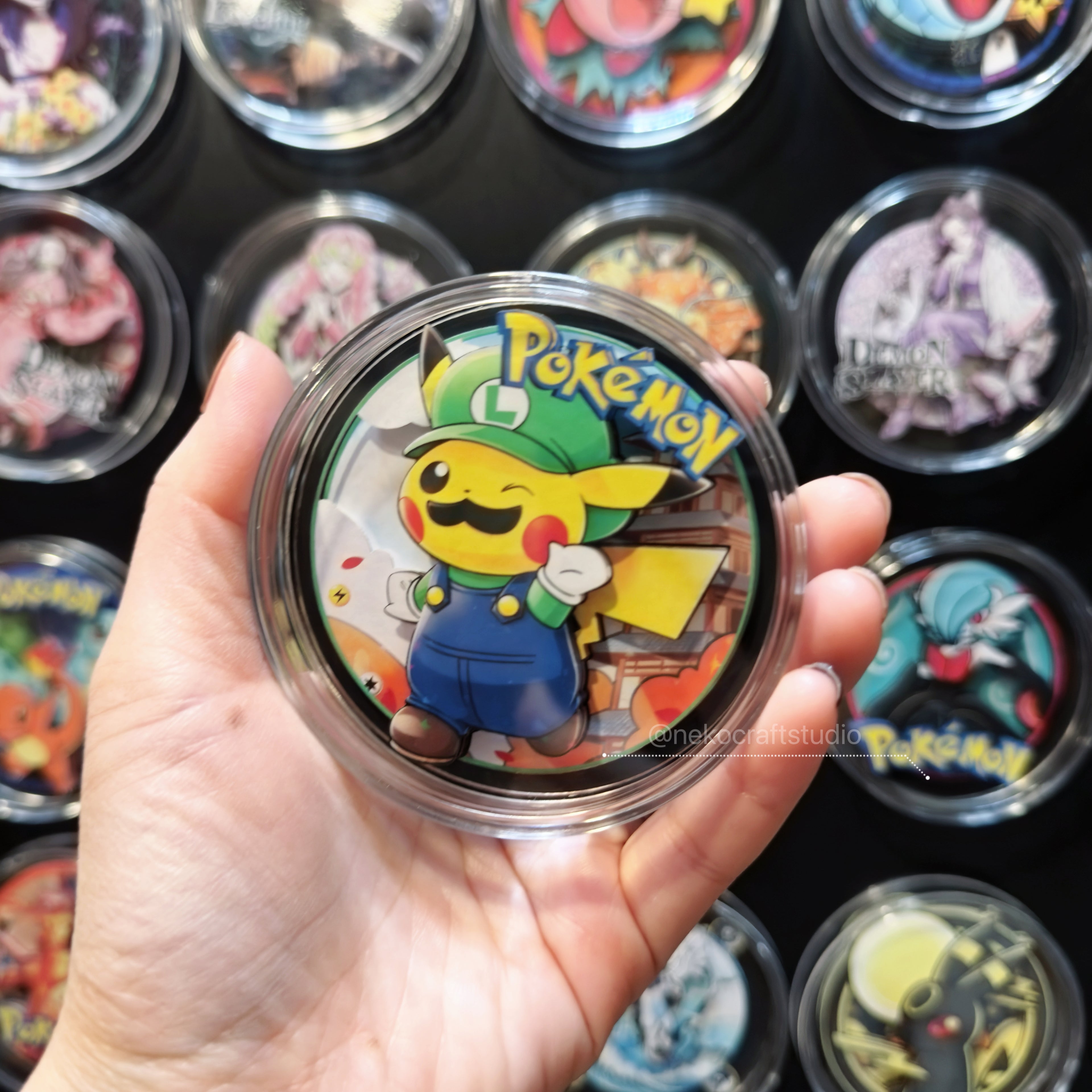 Pokemon -Pikachu X Luigi - Paper Cut Magnet
