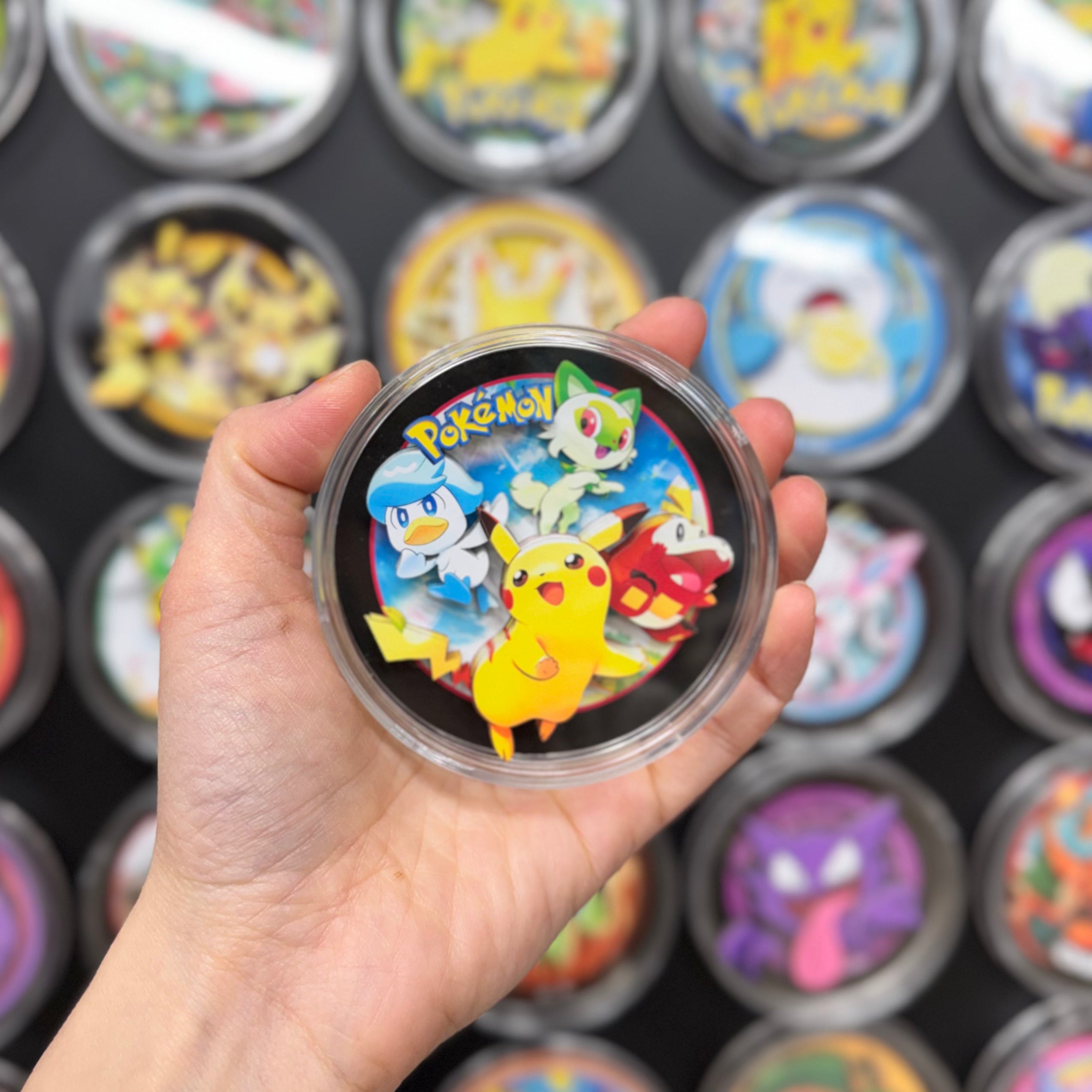 Pikachu & Sprigatito & Quaxly ＆Fuecoco - Paper Cut Magnet