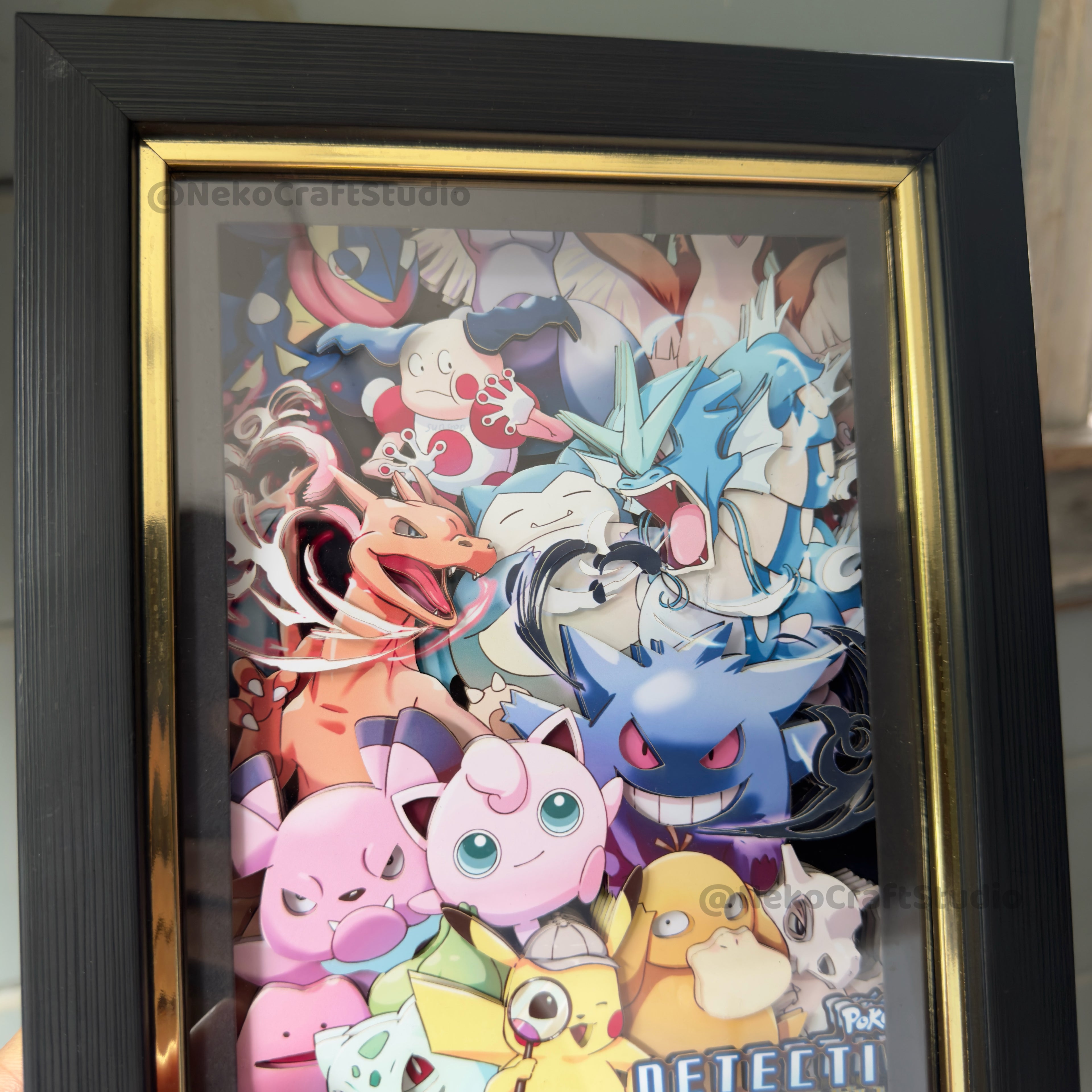 Pokemon Group-3D Paper Cut Art Frame