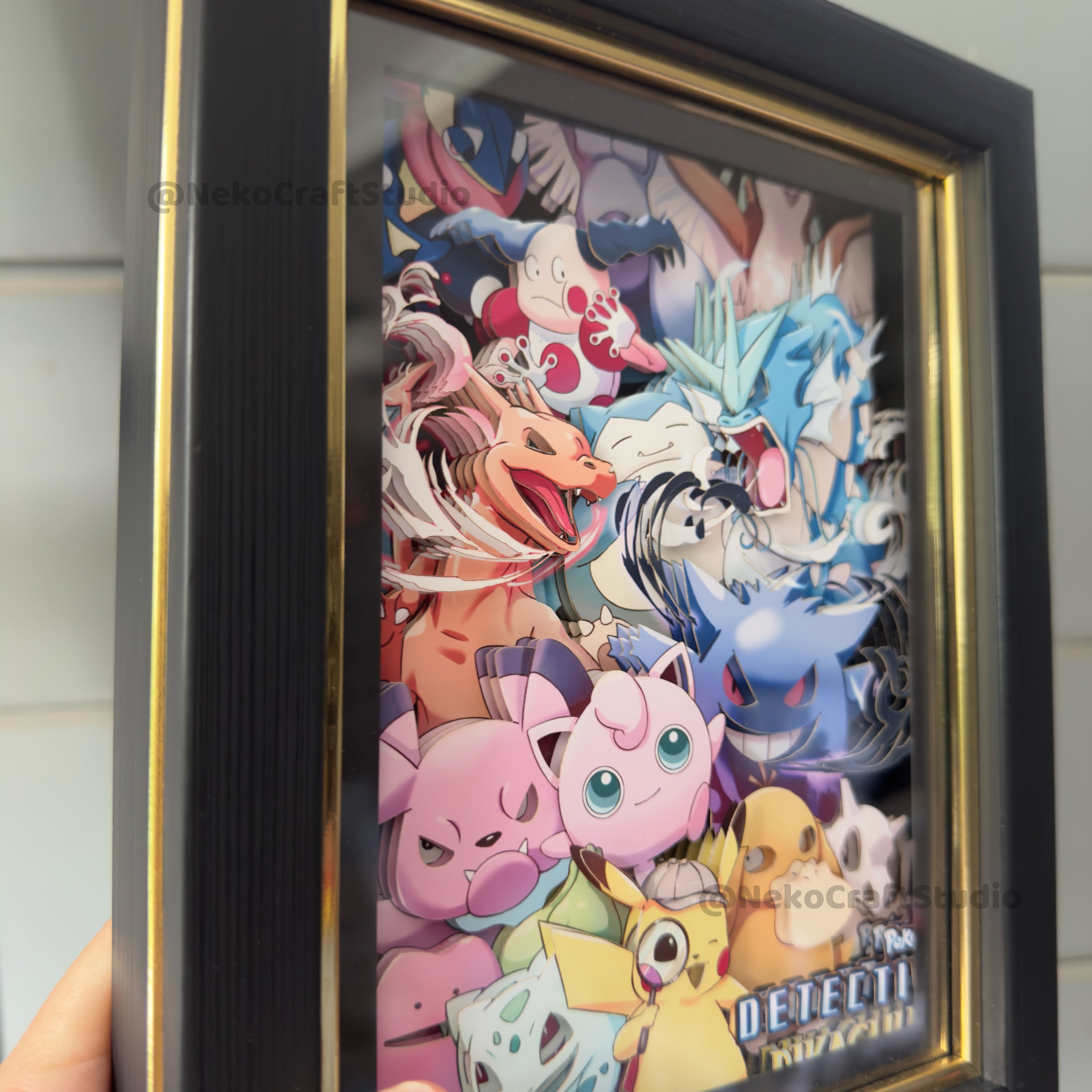 Pokemon Group-3D Paper Cut Art Frame