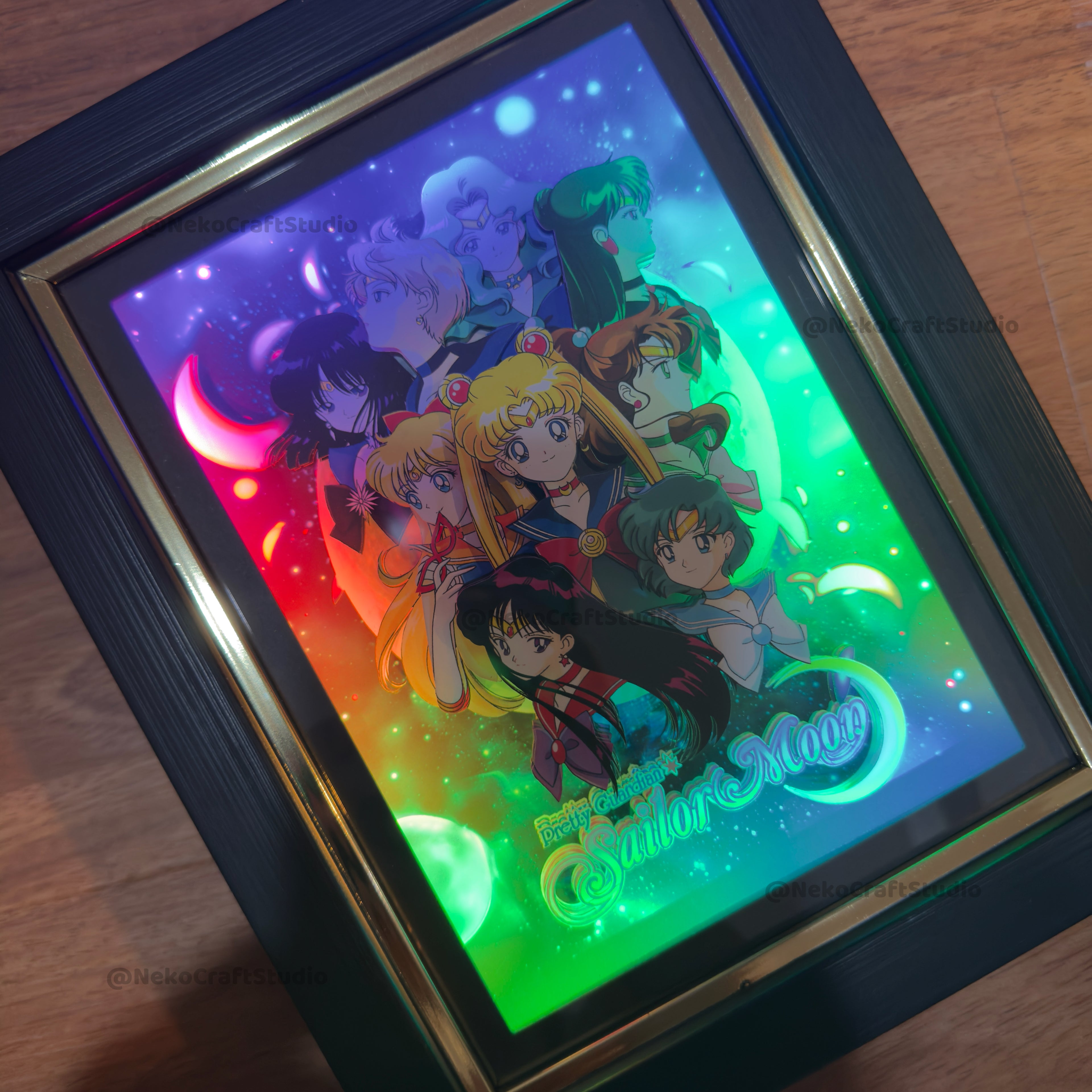 Sailor Moon Group -3D Paper Cut Art Frame