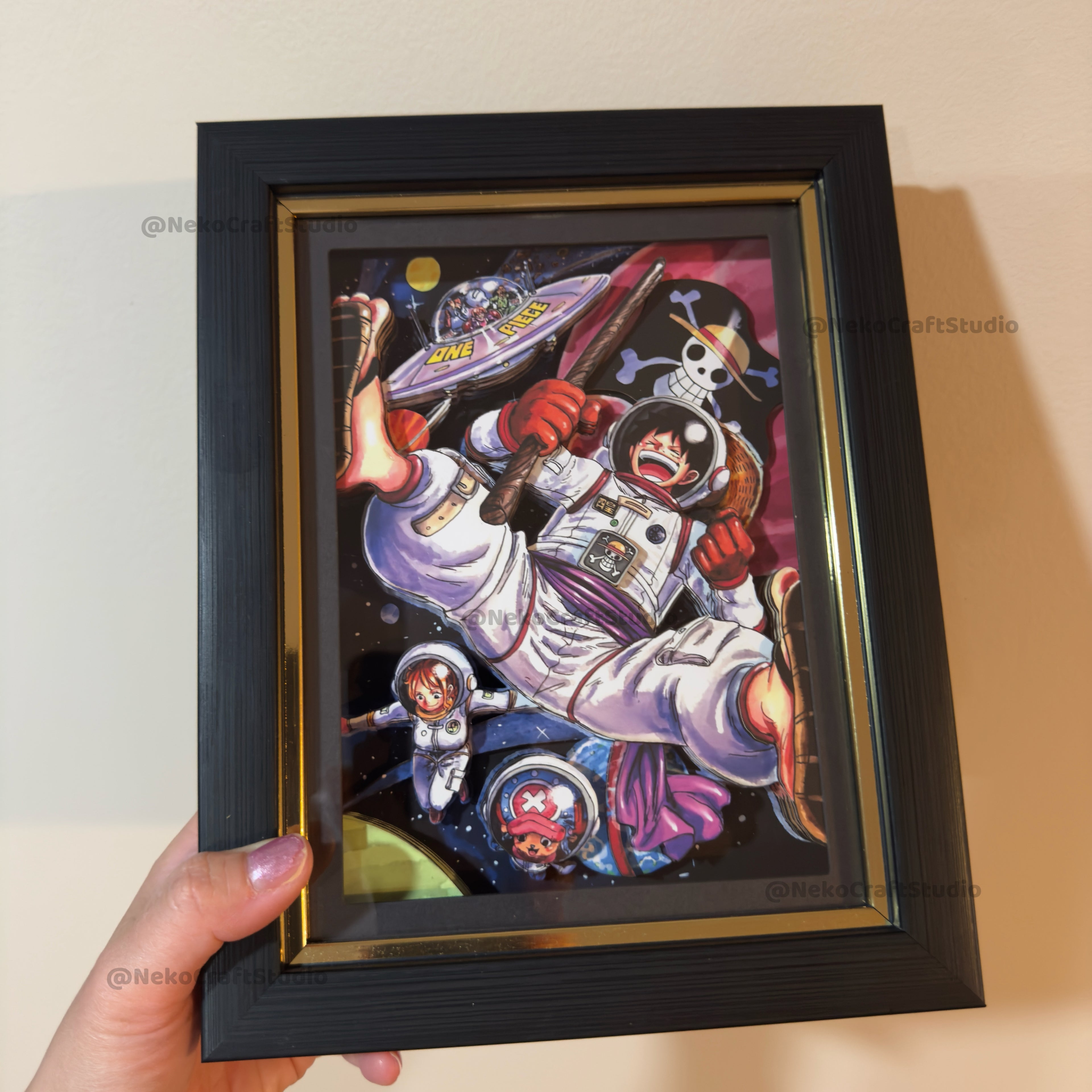 One Piece- Luffy -3D Paper Cut Art Frame