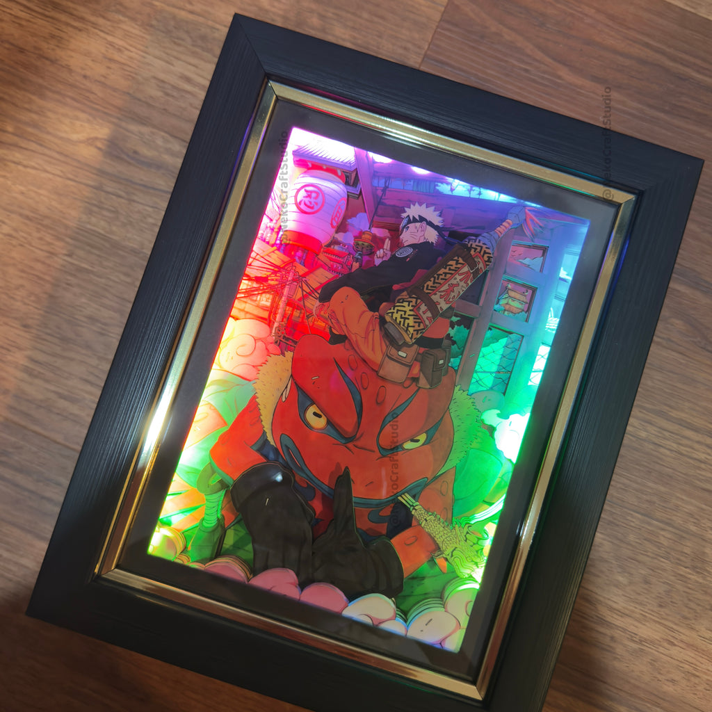 Naruto - Naruto & Gamabunta -3D Paper Cut Art Frame