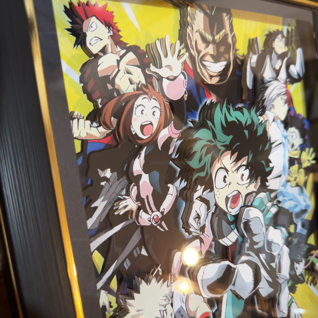 My Hero Academia -3D Paper Cut Art Frame