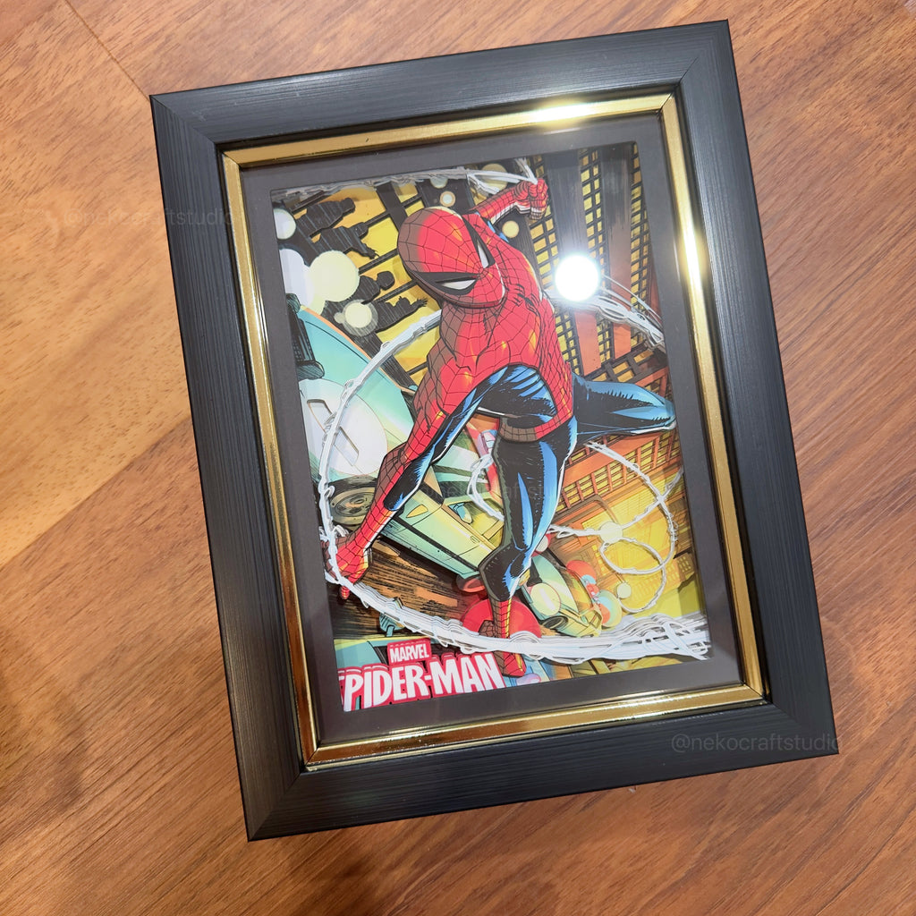 SpiderMan  -3D Paper Cut Art Frame