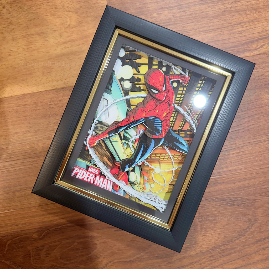 SpiderMan  -3D Paper Cut Art Frame