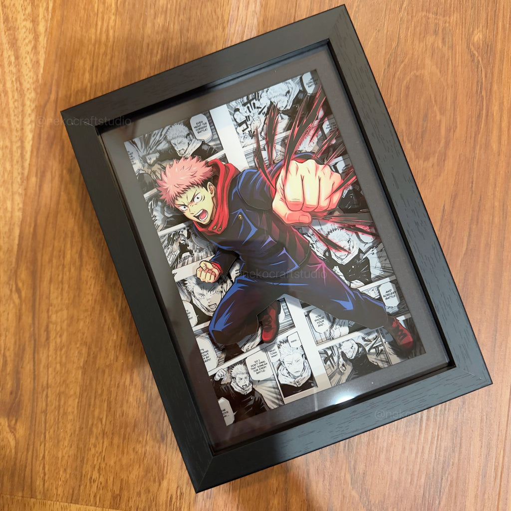 Jujutsu Kaisen - Yuji Itadori -3D Paper Cut Art Frame