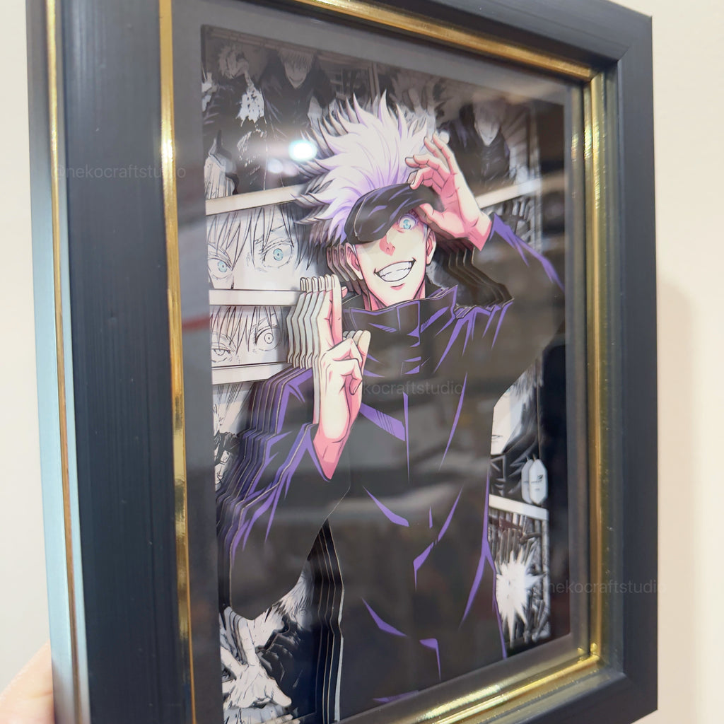 Jujutsu Kaisen - Satoru Gojo  -3D Paper Cut Art Frame