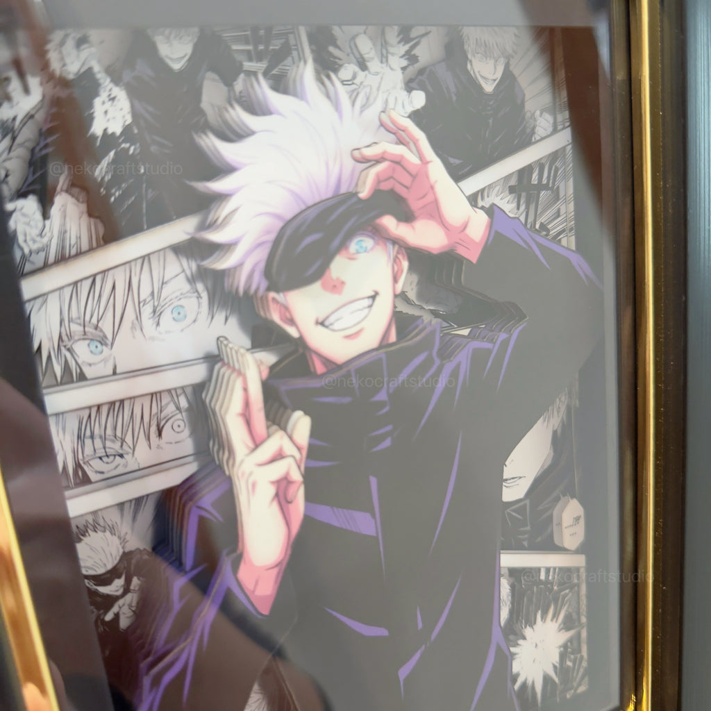 Jujutsu Kaisen - Satoru Gojo  -3D Paper Cut Art Frame