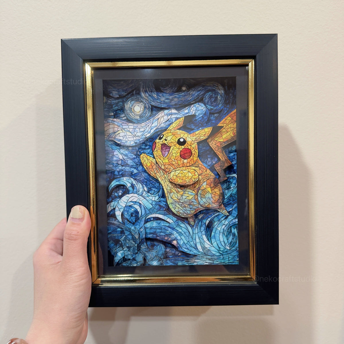 Pokemon - Starry Night Pikachu -3D Paper Cut Art Frame