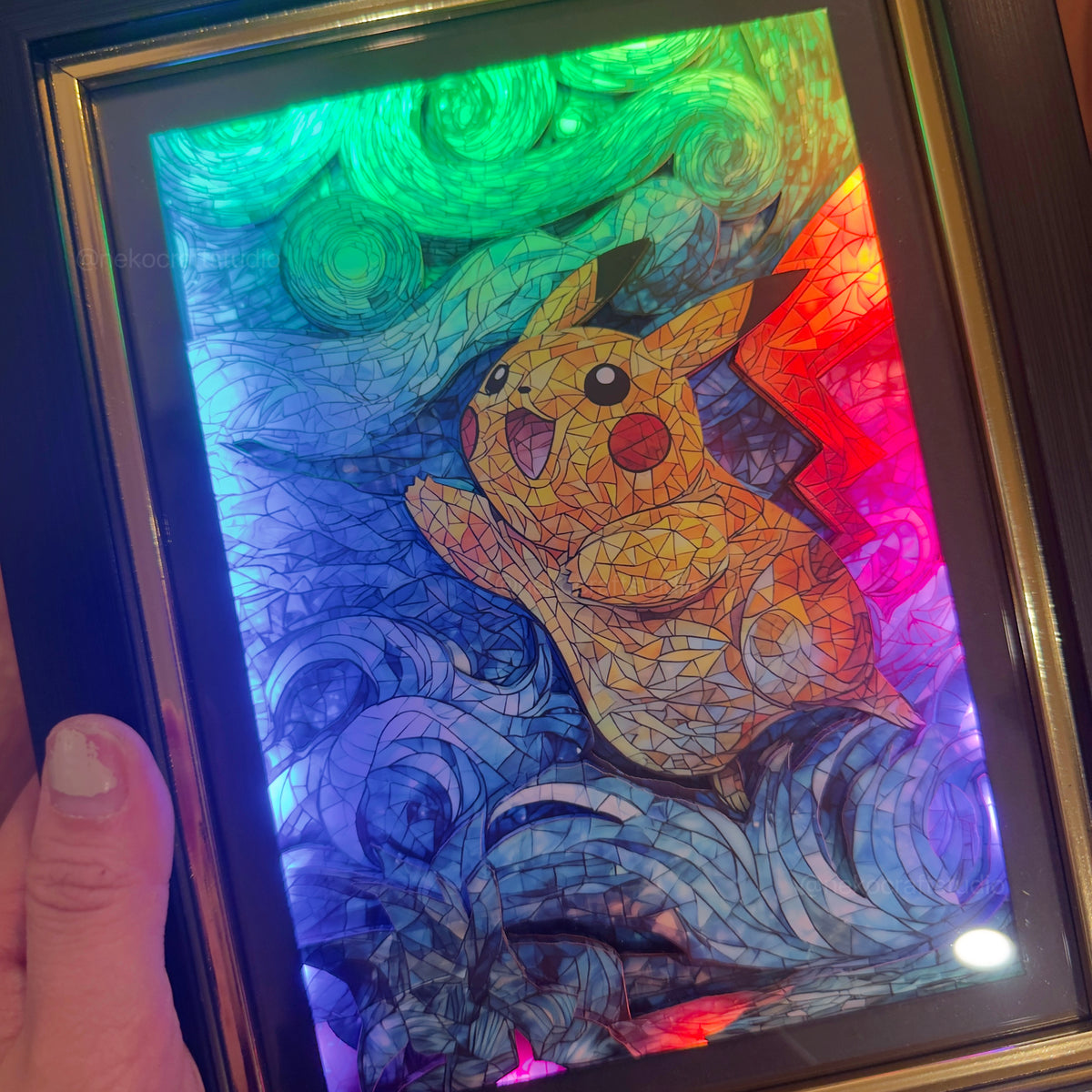 Pokemon - Starry Night Pikachu -3D Paper Cut Art Frame