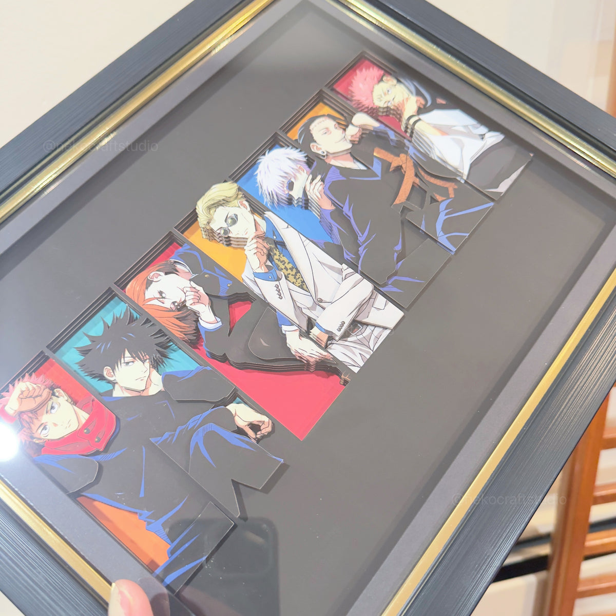 Jujutsu Kaisen- Main Characters -3D Paper Cut Art Frame