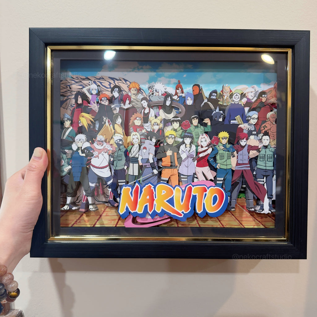 Naruto - Group Picture -3D Paper Cut Art Frame