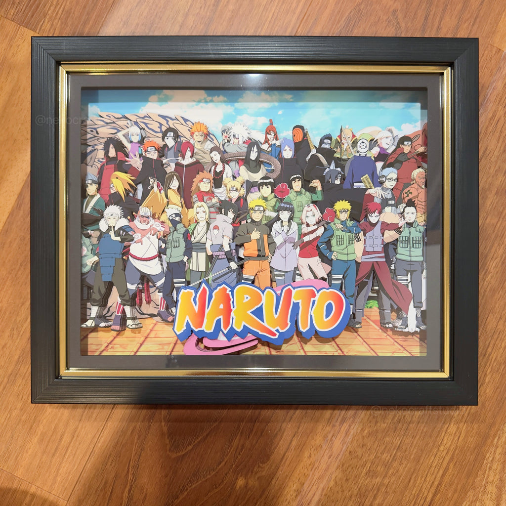 Naruto - Group Picture -3D Paper Cut Art Frame