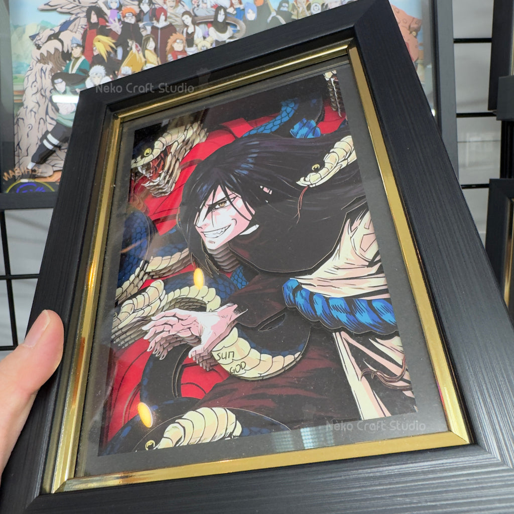 Orochimaru - 3D Paper Cut Art Frame