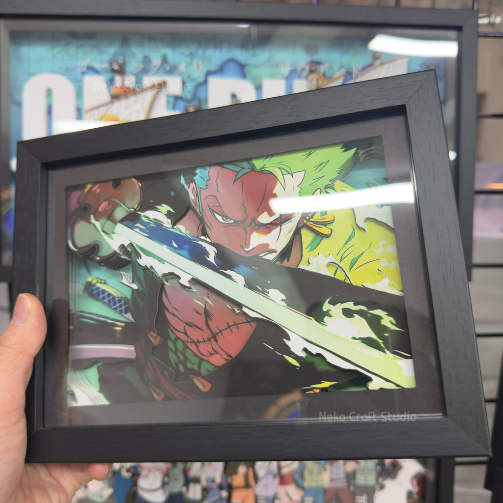 Roronoa Zoro - 3D Paper Cut Art Frame