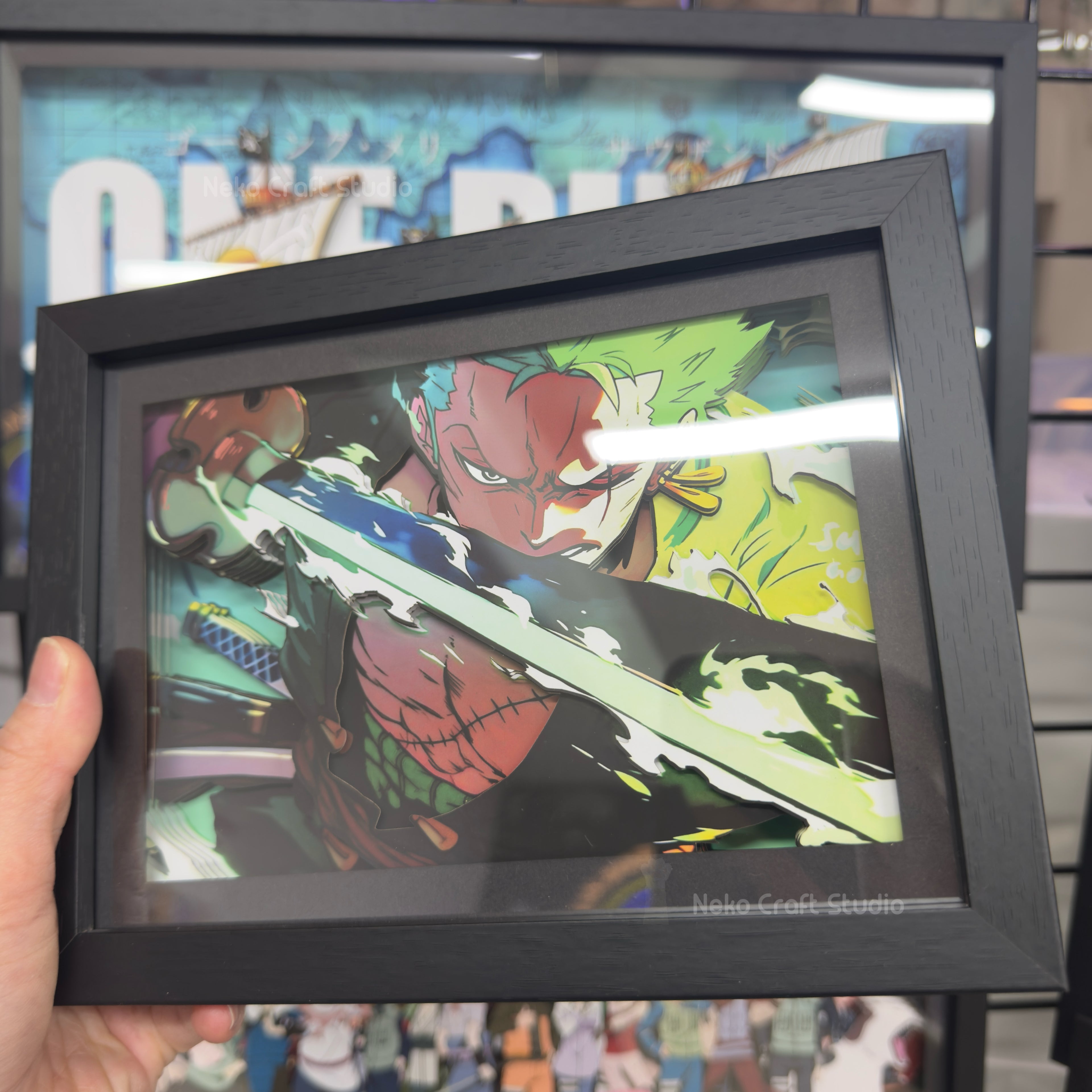 Roronoa Zoro - 3D Paper Cut Art Frame