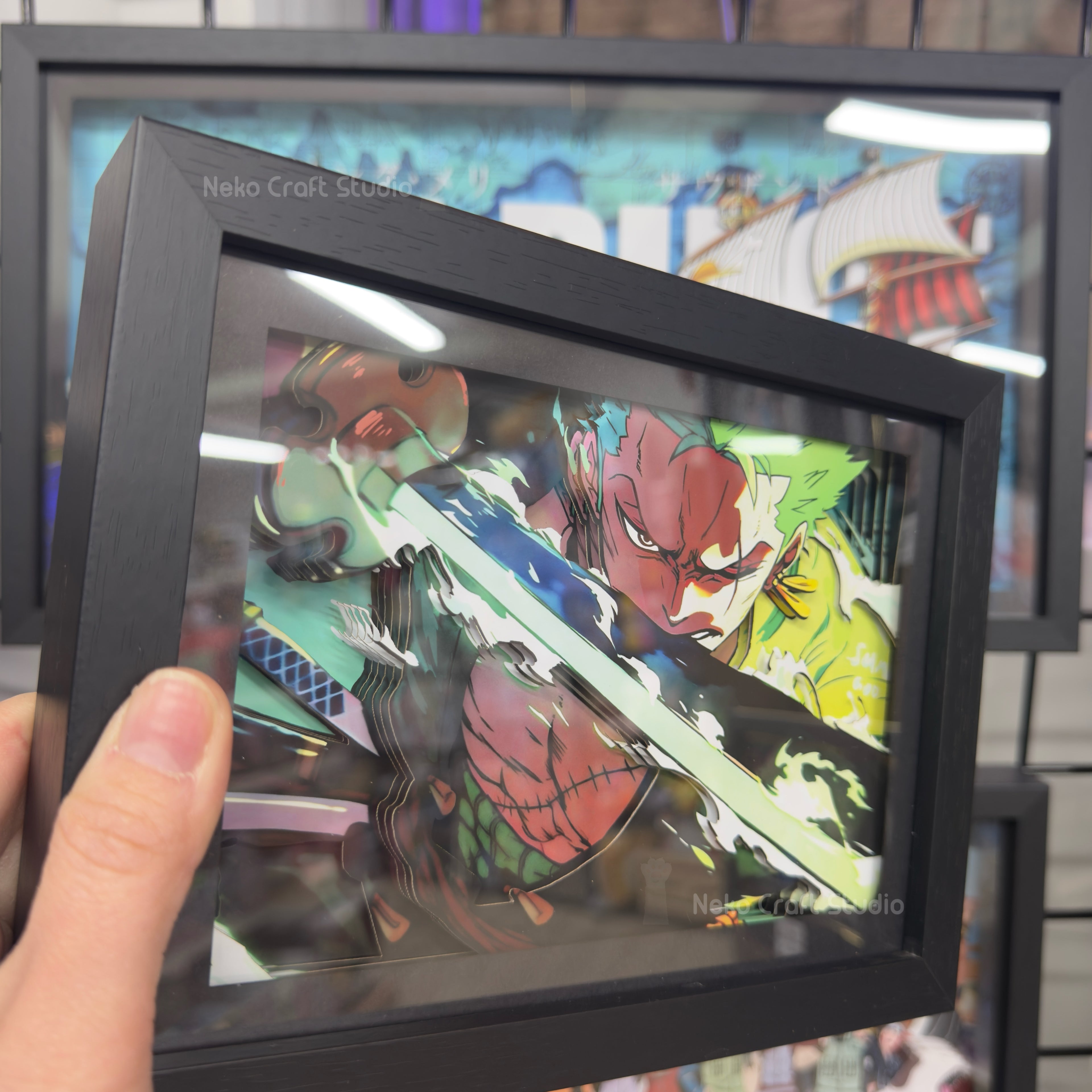 Roronoa Zoro - 3D Paper Cut Art Frame