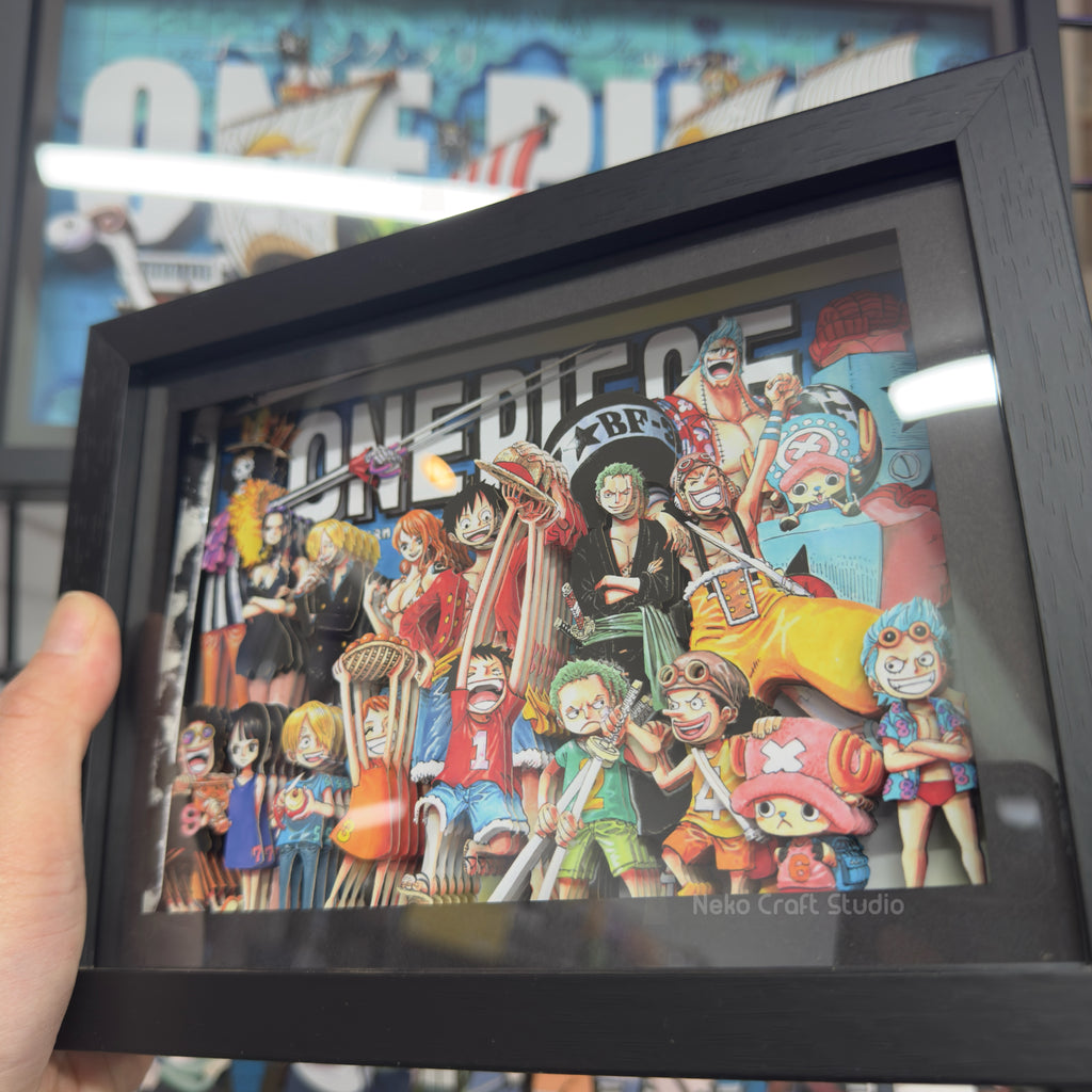 One Piece Group - Paper Cut Art Frame