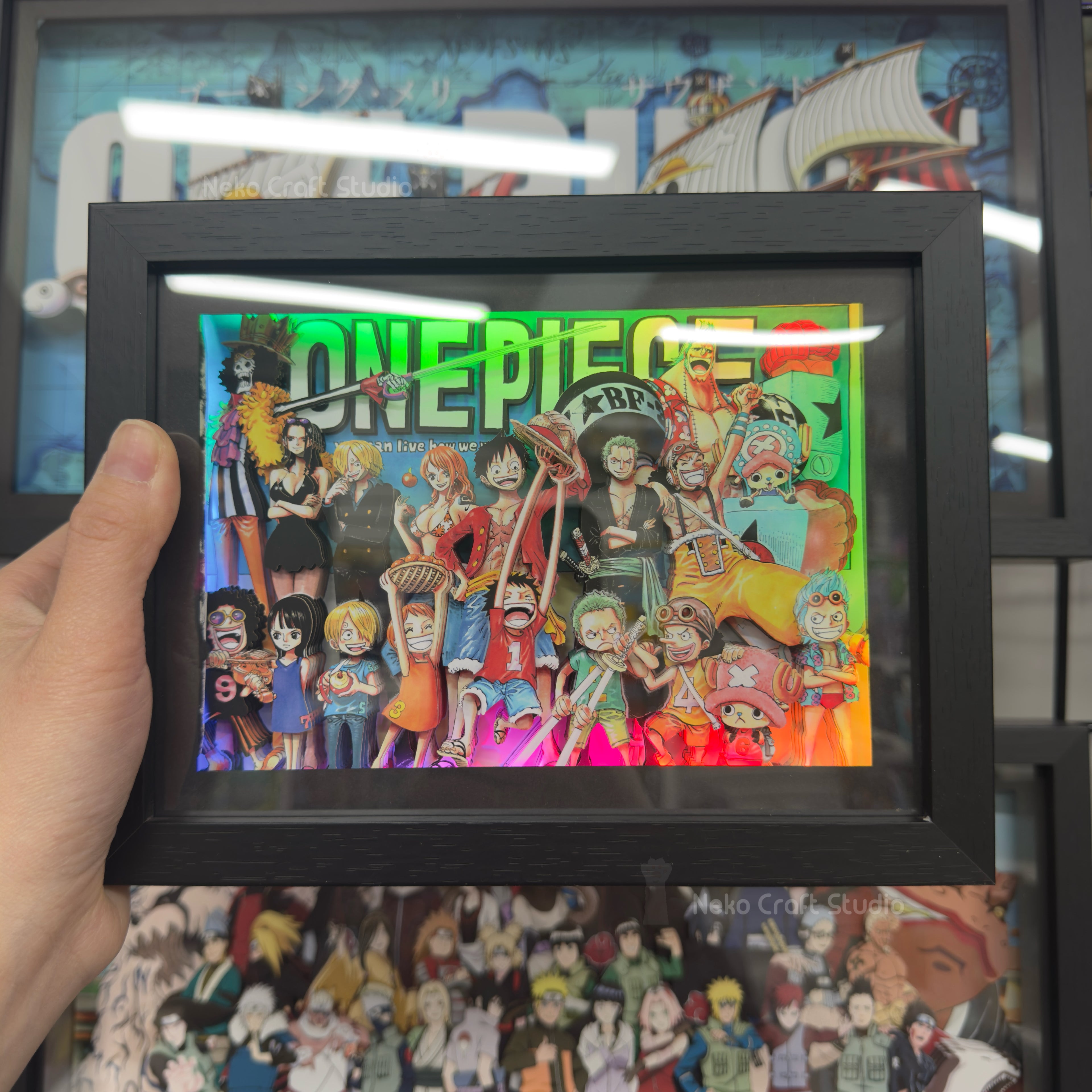 One Piece Group -3D Paper Cut Art Frame