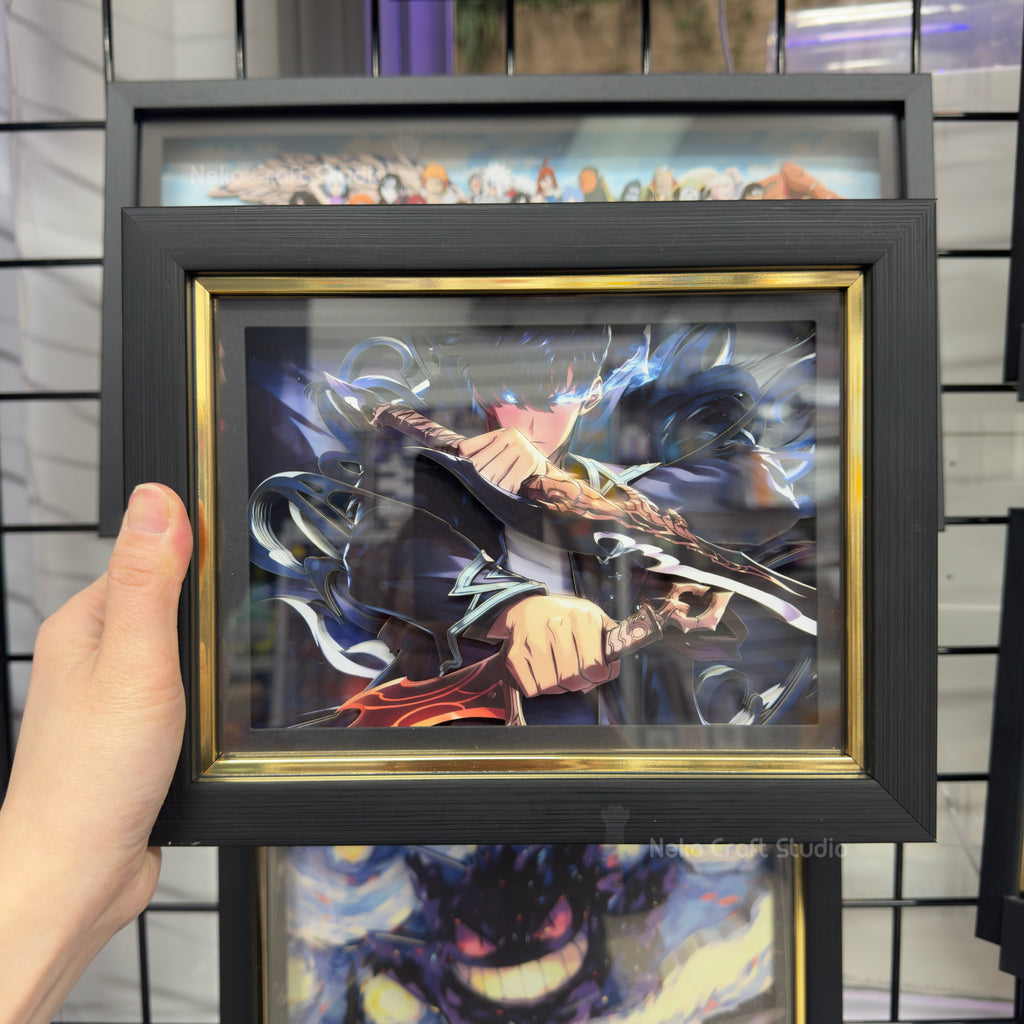 Sung Jin-woo -3D Paper Cut Art Frame