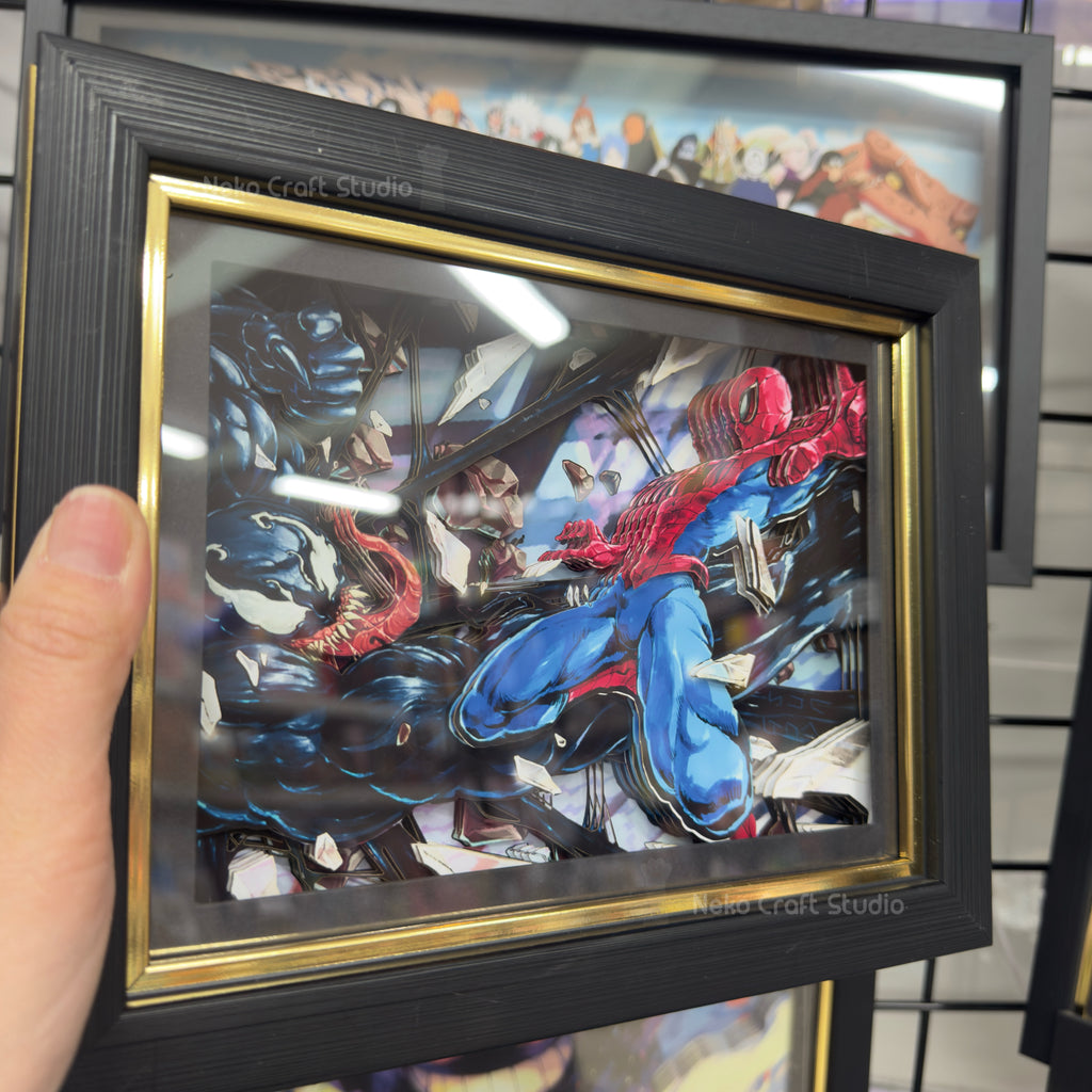 Spider Man -3D Paper Cut Art Frame