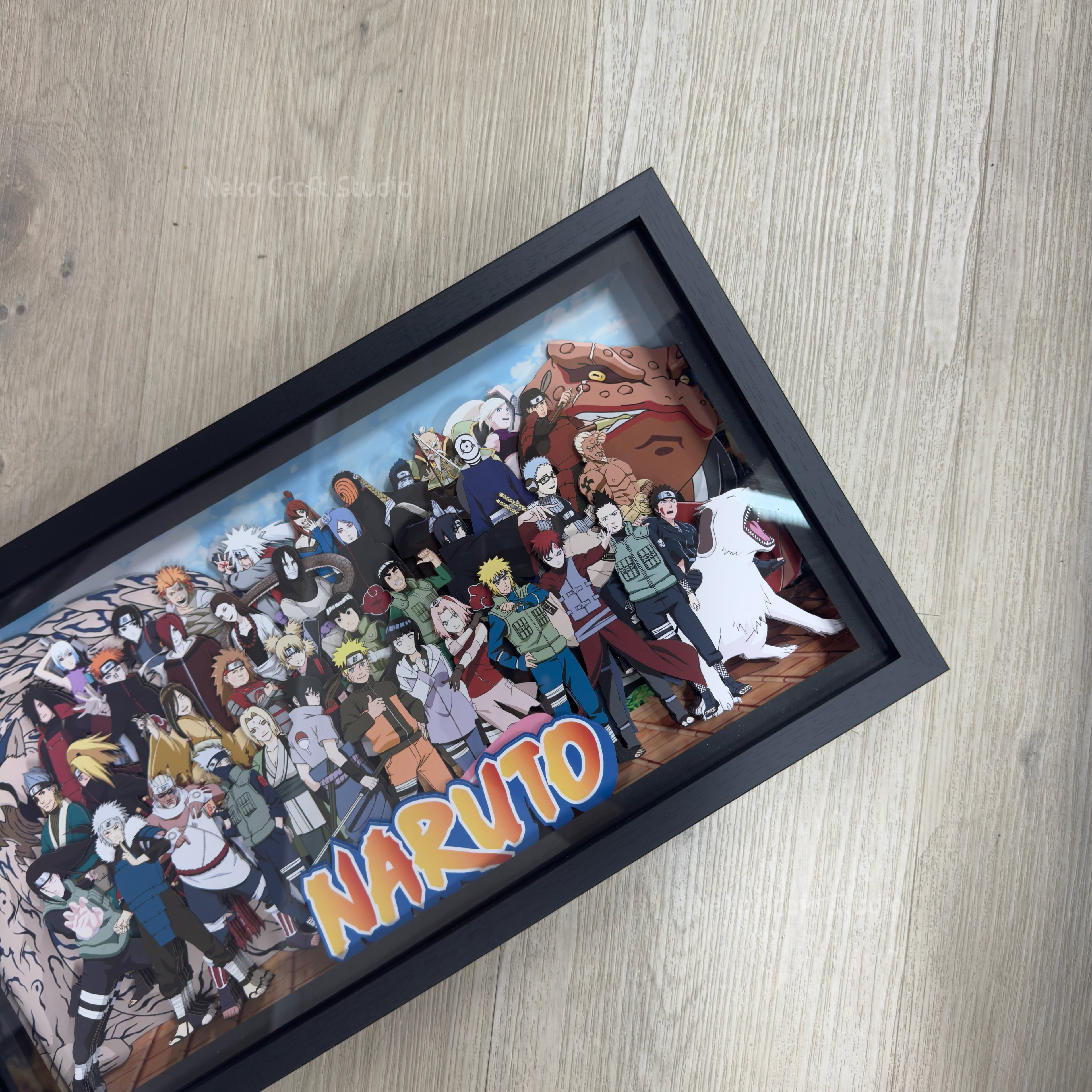 Naruto Big Family- Paper Cut Art Frame with LED