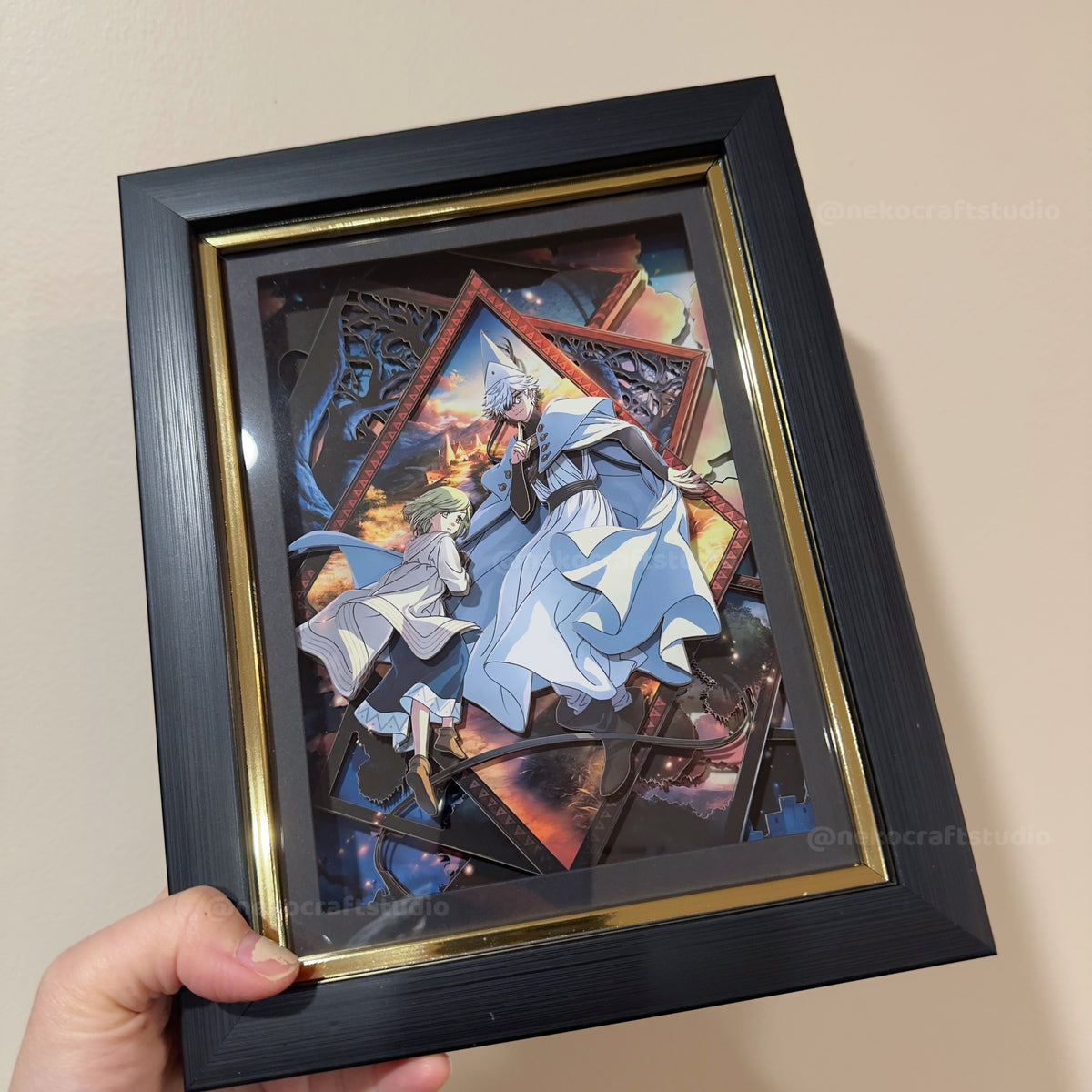 Witch Hat Atelier -Qifrey & Coco -3D Paper Cut Art Frame