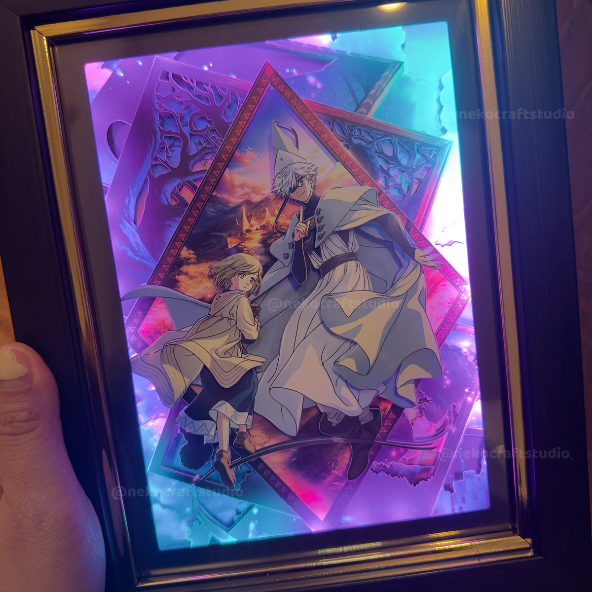 Witch Hat Atelier -Qifrey & Coco -3D Paper Cut Art Frame