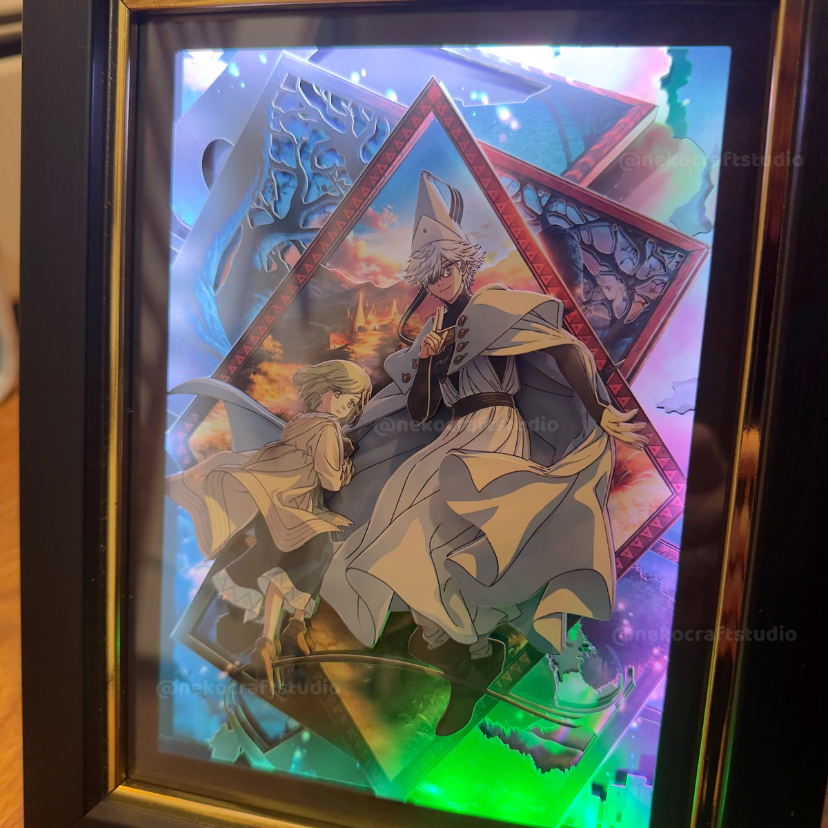 Witch Hat Atelier -Qifrey & Coco -3D Paper Cut Art Frame