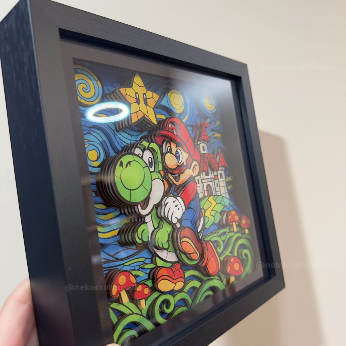 Mario -3D Paper Cut Art Frame