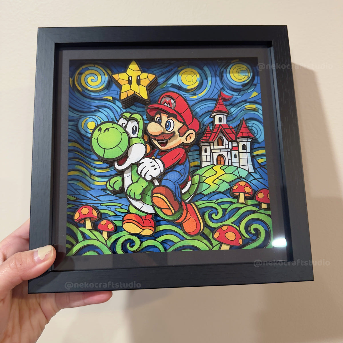 Mario -3D Paper Cut Art Frame