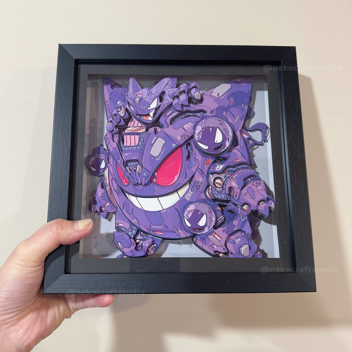 Pokemon- Gengar -3D Paper Cut Art Frame