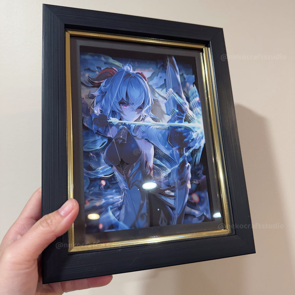 Genshin Impact -  Ganyu B ver.  -3D Paper Cut Art Frame