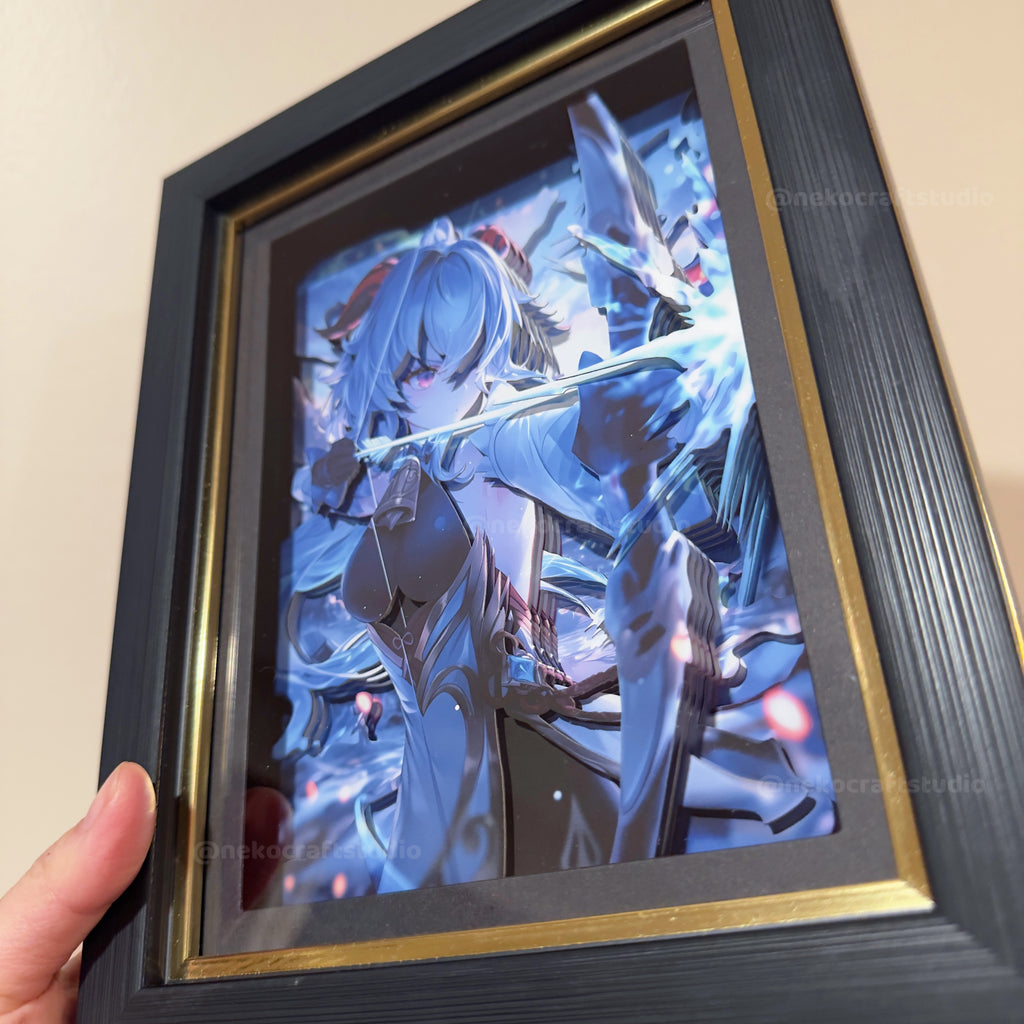 Genshin Impact -  Ganyu B ver.  -3D Paper Cut Art Frame
