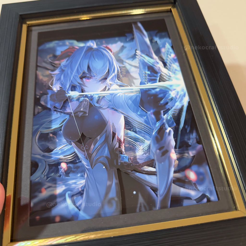 Genshin Impact -  Ganyu B ver.  -3D Paper Cut Art Frame