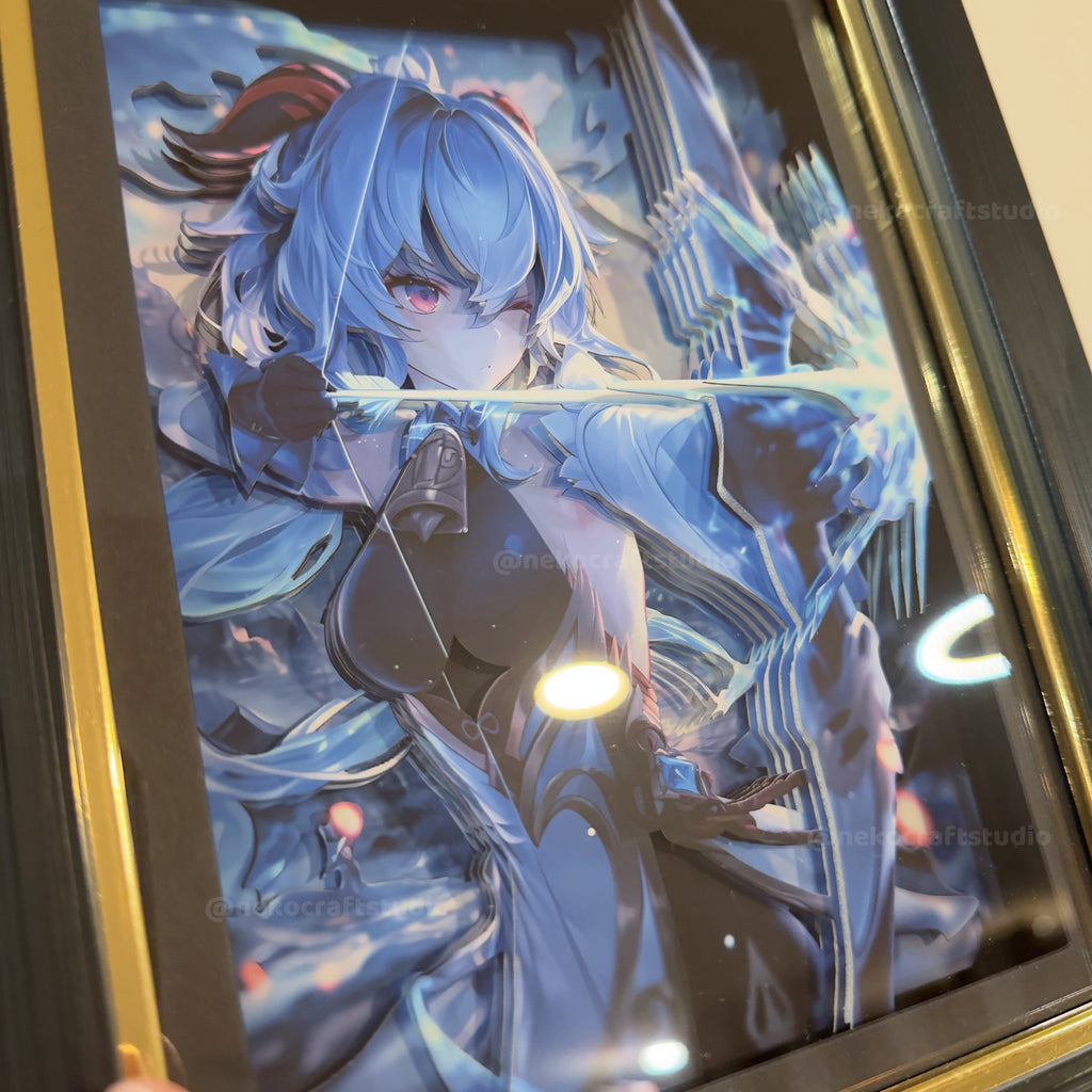 Genshin Impact -  Ganyu B ver.  -3D Paper Cut Art Frame