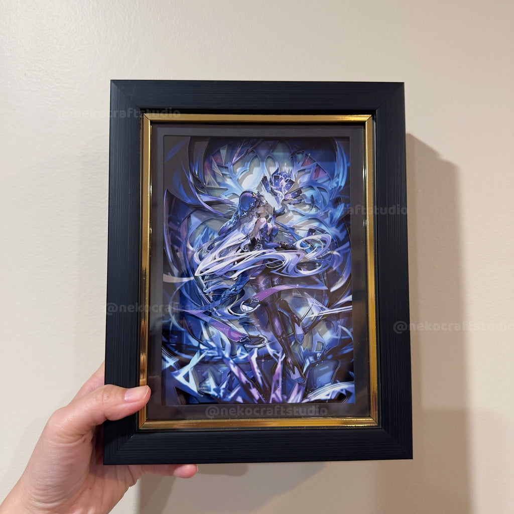 Genshin Impact -  Skirk  -3D Paper Cut Art Frame