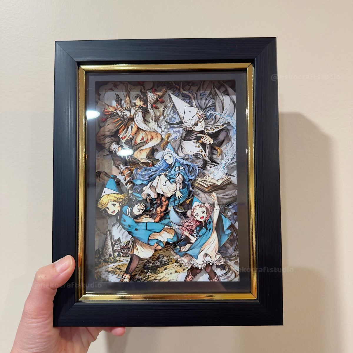 Witch Hat Atelier -Group -3D Paper Cut Art Frame