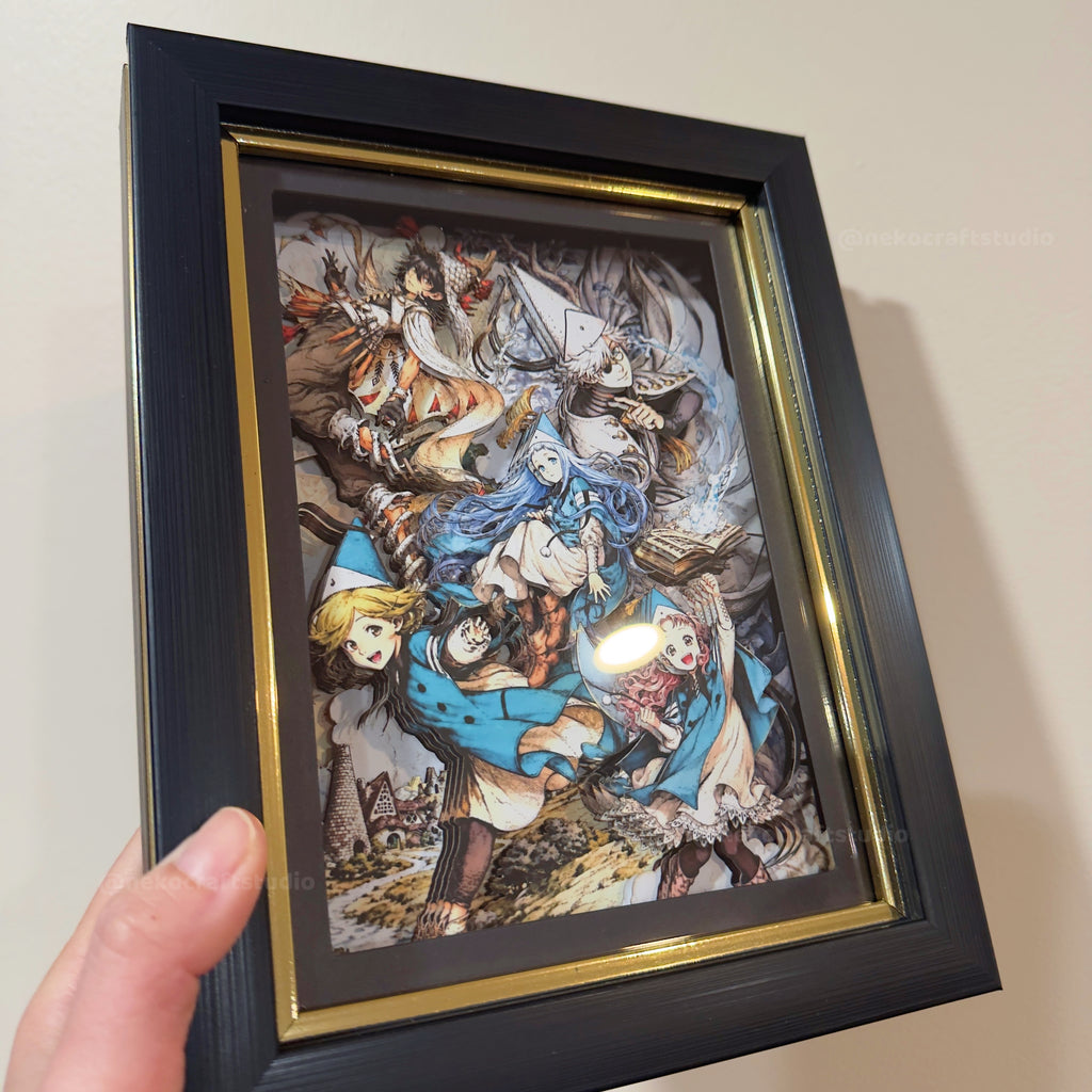 Witch Hat Atelier -Group -3D Paper Cut Art Frame