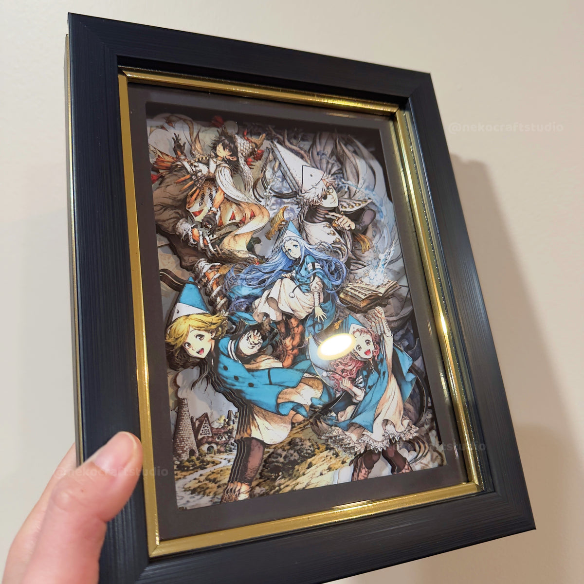 Witch Hat Atelier -Group -3D Paper Cut Art Frame