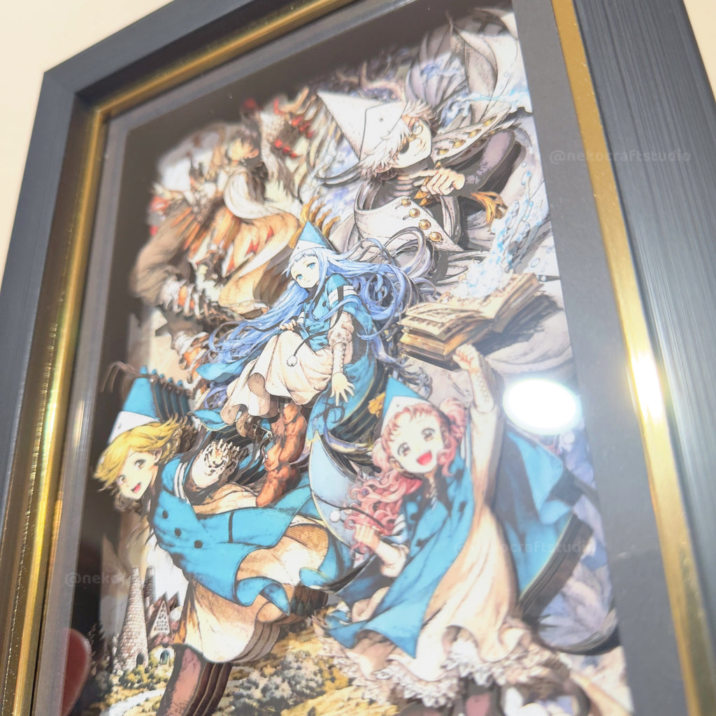 Witch Hat Atelier -Group -3D Paper Cut Art Frame