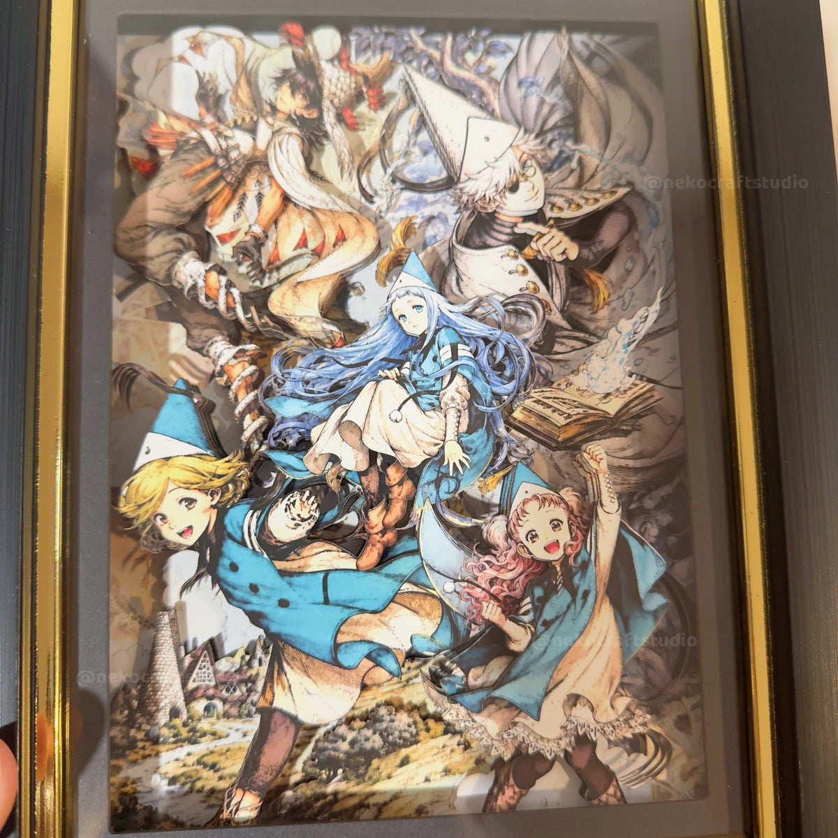 Witch Hat Atelier -Group -3D Paper Cut Art Frame
