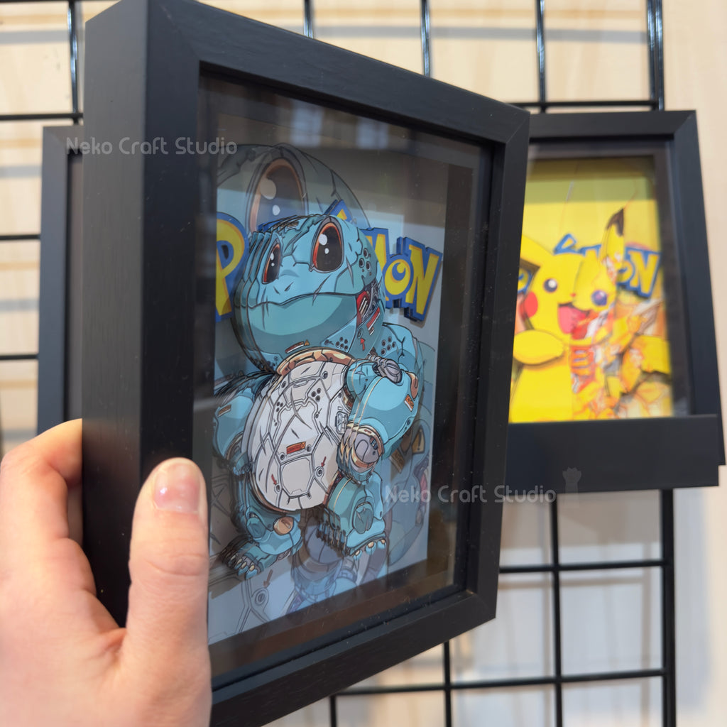 Squirtle - 3D Paper Cut Art Frame