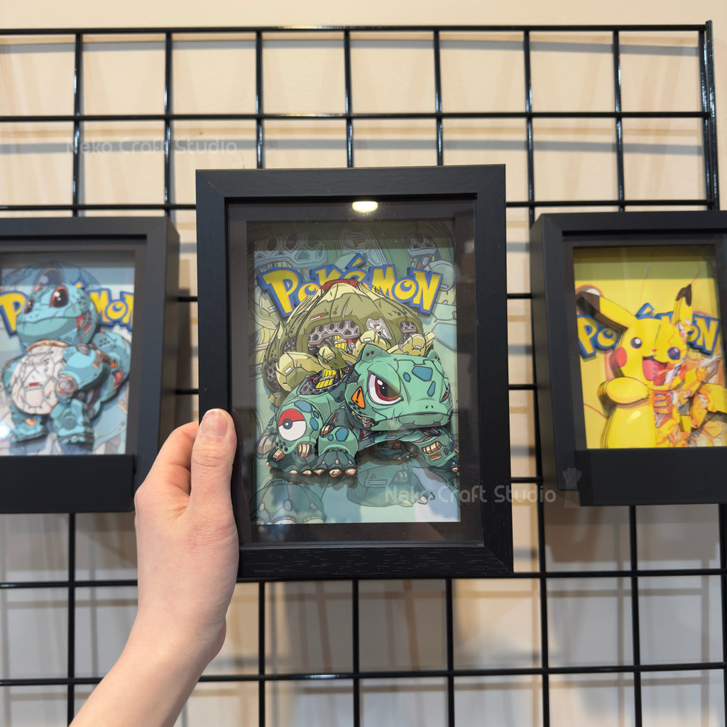 Bulbasaur - 3D Paper Cut Art Frame