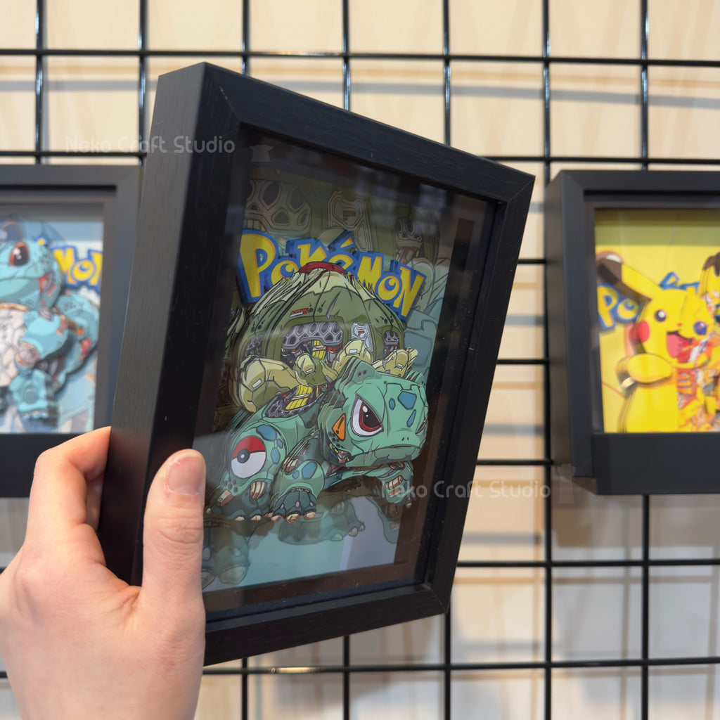 Bulbasaur - 3D Paper Cut Art Frame