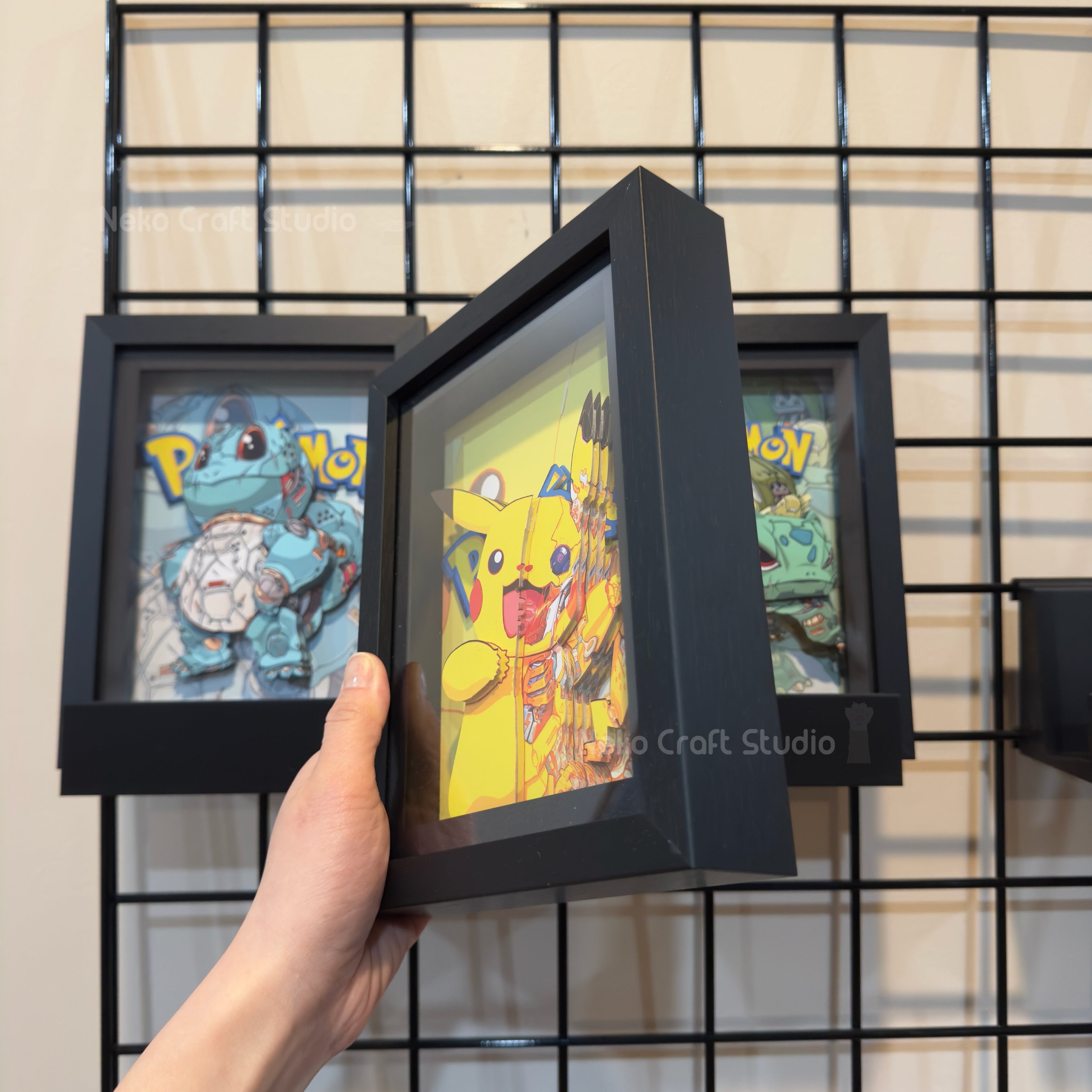 Pikachu- 3D Paper Cut Art Frame -Pokemon