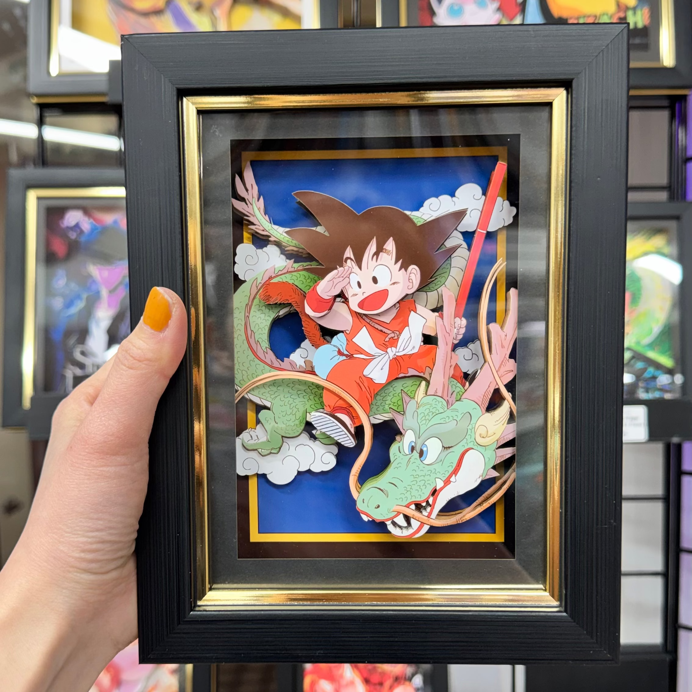 Goku with Dragon - 3D Paper Cut Art Frame